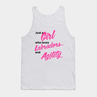 Just a girl who loves Labradors and agility in black and pink Tank Top